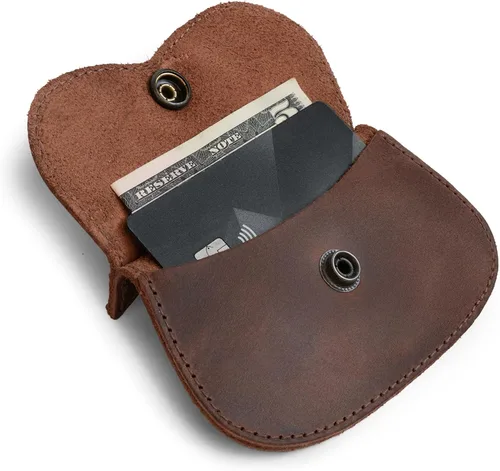Miniatura 22 de Hide & Drink, Cartera en forma de gato, bolsa para monedas, soporte para dinero, accesorio de viaje, cuero de grano completo, hecho a mano, Negro