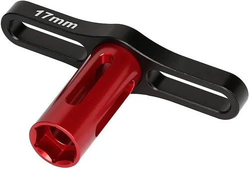 Miniatura 4 de HomeSoGood Llave de manga Negro y Rojo RC Accesorios de Coche Para Camión X-Maxx RC Piezas 1/8 Para Off-Road RC Truck Car Metal Tools 17MM