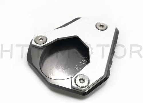 Miniatura 2 de Almohadilla de extensión de soporte lateral CNC compatible con Kawasaki Versys 650 2015-2017 2018 gris [B07FFCCDGC]