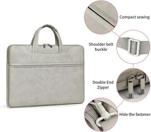 Miniatura 3 de Bolsa de mensajero multifuncional azul para portátil de 13-14 pulgadas solo MacBook Air Pro M1 M2 M3 HP Envy x360 Spectre Lenovo IdeaPad ThinkPad