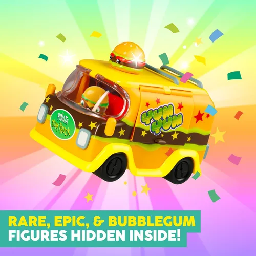 Miniatura 4 de Pinata Smashlings: Yum Yum Truck Playset - Juguete de autobús con temática de comida para niños, contiene 4 Smashlings exclusivos y 3 accesorios