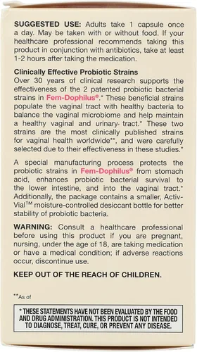 Miniatura 4 de Jarrow Formulas Fem Dophilus 60 unidades, 60 CT