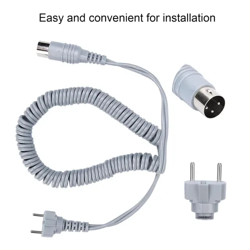 Miniatura 4 de ZJchao Cable de pieza de mano para taladro de uñas, cable de alimentación, máquina de manicura, pieza de mano, accesorios de repuesto de cable (gris)