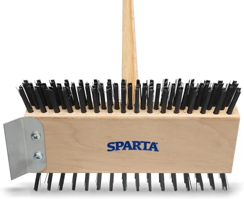 Miniatura 2 de SPARTA 4002600 Cepillo de parrilla de acero inoxidable, raspador de parrilla con mango largo para limpieza comercial, cocinas, restaurantes, baños