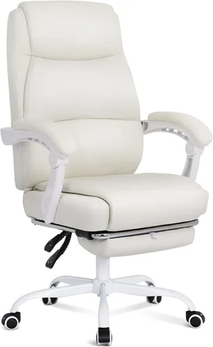 Miniatura 9 de Misolant Silla de oficina grande y alta con reposapiés, silla de escritorio de respaldo alto con reposabrazos de varillaje, sillas ejecutivas Rosa