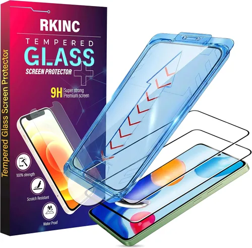 Miniatura 15 de RKINC Protector de pantalla [paquete de 4] para Samsung Galaxy A12 / Galaxy A02S / A12 Nacho, protector de pantalla de vidrio templado, 0.013 in