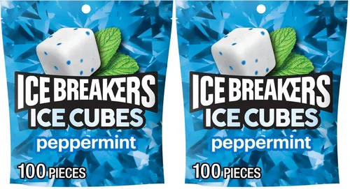 Miniatura 9 de ICE BREAKERS Ice Cubes - Goma de mascar de menta sin azúcar, 8.11 onzas (100 piezas)