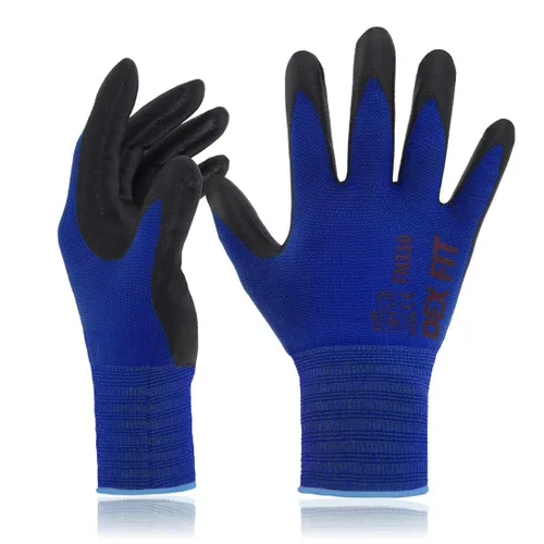 Miniatura 19 de DEX FIT FN330 - Guantes de trabajo de nitrilo, ajuste elástico 3D, agarre potente, táctil inteligente, recubierto de espuma resistente, fino