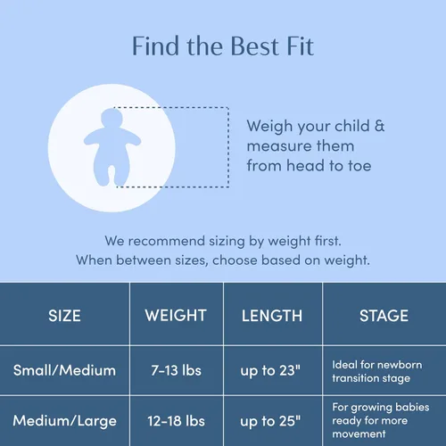 Miniatura 6 de SleepingBaby Zippy - Manta de transición para recién nacido, 100 % algodón, con cremallera inferior, segura, transpirable para un sueño más seguro