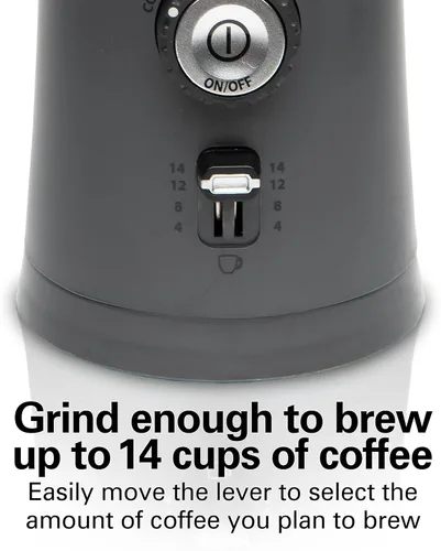 Miniatura 4 de Hamilton Beach Molinillo de café eléctrico para granos, especias y más, con múltiples ajustes de molienda para hasta 14 tazas, cámara de acero