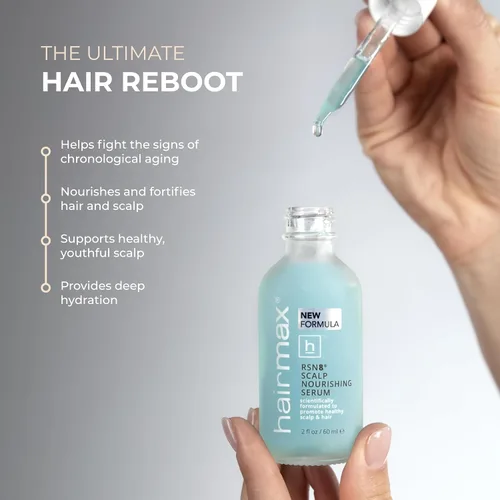 Miniatura 4 de Hairmax Suero nutritivo para el crecimiento del cabello para mujeres y hombres, promueve un cabello más grueso y fuerte con 47 aceites esenciales