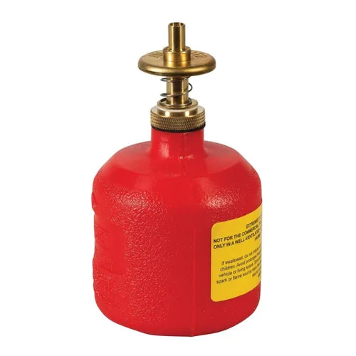 Justrite 14004 8 oz de capacidad, 5 1/2" H, 3 1/8" O.D de alta densidad de polietileno rojo dispensador lata