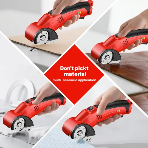 Miniatura 5 de Tijeras eléctricas inalámbricas, cortador de cartón, herramienta eléctrica y cortador de cajas con 2 cuchillas, cortador de cajas eléctrico