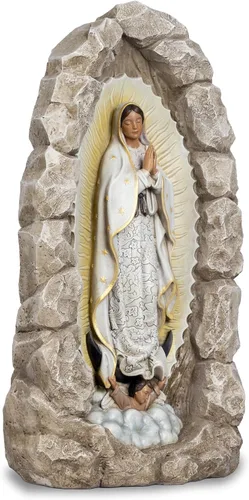 Miniatura 3 de DevotedWalls Nuestra Señora de Guadalupe Estatua - Estatua de Virgen María de 18.8" Católica para Decoración de Interior y Exterior, Gruta