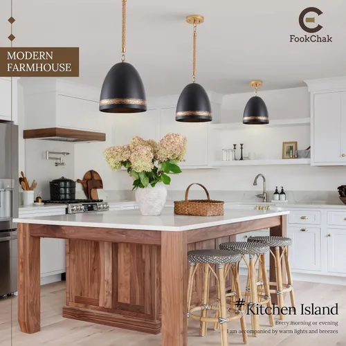 Miniatura 5 de Lámpara colgante de granja negra de 10 pulgadas, cuerda de cáñamo bohemio, iluminación de isla de cocina, lámpara colgante de techo de campo francés