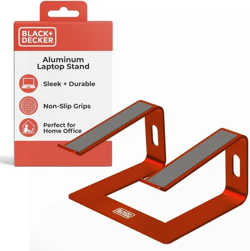 BLACK+DECKER Soporte ergonómico para laptop para escritorio, soporte ergonómico para computadora portátil, compatible con MacBook Notebook, soporte