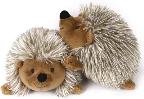 Pawaboo Juguete de peluche para perro, [2 unidades] no tóxico, súper suave, de piel sintética, erizo, juguete de entrenamiento para morder, juguetes