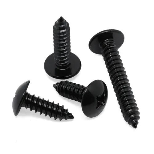 Miniatura 4 de Tornillos para madera con cabeza de truss de 1-1/2 pulgadas, tornillos autorroscantes, acero inoxidable 18-8 (304), acabado negro, 25