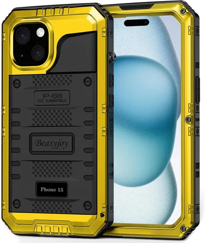 Miniatura 26 de Beasyjoy Funda de Metal para iPhone SE 2022/2020/8/7, Funda Impermeable Resistente con Protector de Pantalla, Protección de Cuerpo Completo Grado