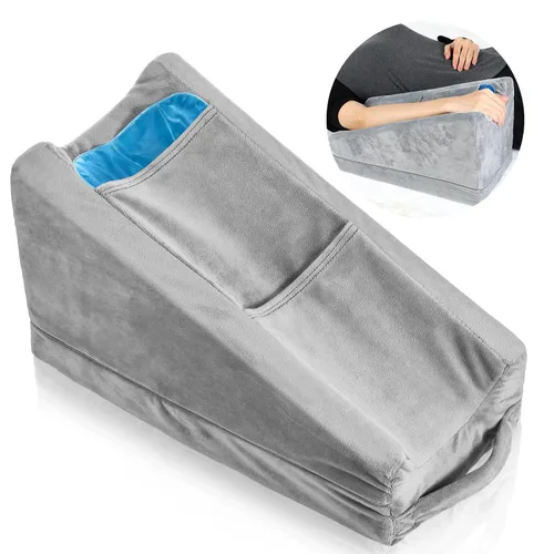Miniatura 11 de Almohada de elevación de brazo Buryeah con 2 bolsillos, almohada de apoyo ergonómico suave para codo, cuña de descanso de brazo, regalos para brazo