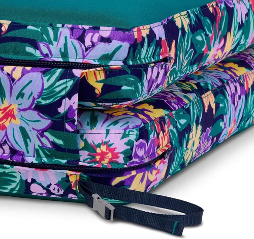 Miniatura 9 de Classic Accessories Vera Bradley - Cojín para tumbona de patio resistente al agua, 21 x 44 x 28 x 3 pulgadas, Happy Blooms, cojines de asiento
