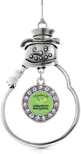 Miniatura 226 de Inspired Silver - Roller Queen - Adorno de Navidad plateado - Adorno circular para árbol de Navidad con circonita cúbica - Decoración colgante