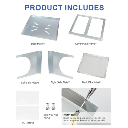 Miniatura 7 de SCOTTCHEN Banco amoladora de ojos cerrado, protector de seguridad universal para chispas y polvo, 1 paquete