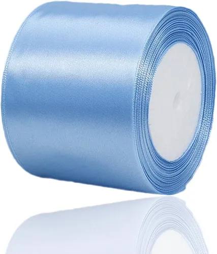 Miniatura 39 de Cinta azul de 1-1/2 pulgadas x 25 yardas, cinta de seda de satén azul real para envolver regalos, fabricación de lazos para el cabello, ramos