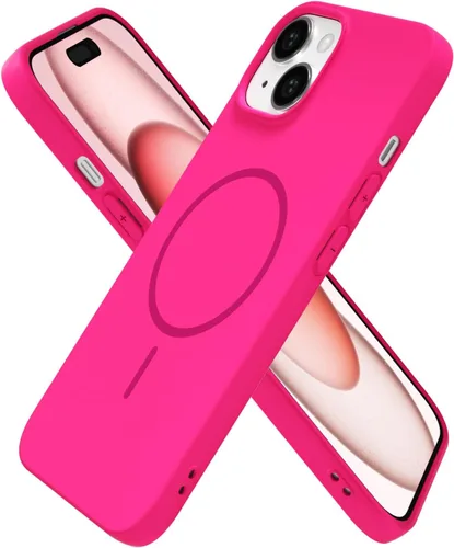 Miniatura 191 de oakxco Funda de silicona Mag Safe para iPhone 17 Pro Max, funda magnética delgada y fina compatible con carga inalámbrica MagSafe, bonita funda Negro
