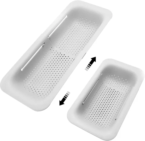Miniatura 10 de Coladores y coladores plegables para fregadero y coladores de rejilla sobre el fregadero Colador plegable Colador extendible de plástico para frutas