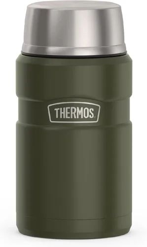 Miniatura 20 de THERMOS Stainless King Vacuum-Insulated Food Jar with Spoon, 16 Ounce, Matte Army Green