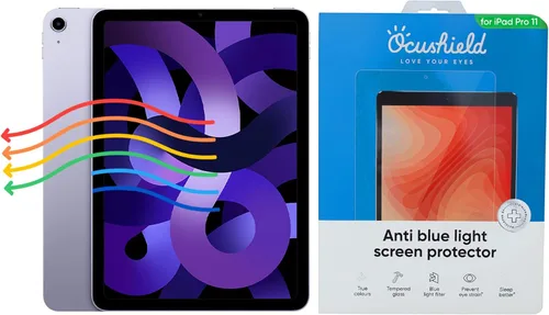 Miniatura 11 de Ocushield Protector de pantalla de vidrio templado antiluz azul para Apple iPad Mini 1/2/3 (7.9") - Filtro de luz azul para iPad - Anti reflejo