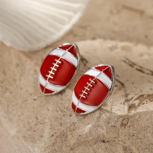 Miniatura 5 de Aretes colgantes de pelota deportiva, aretes de fútbol, aretes de baloncesto, aretes de fútbol, voleibol, béisbol, aretes para mujeres