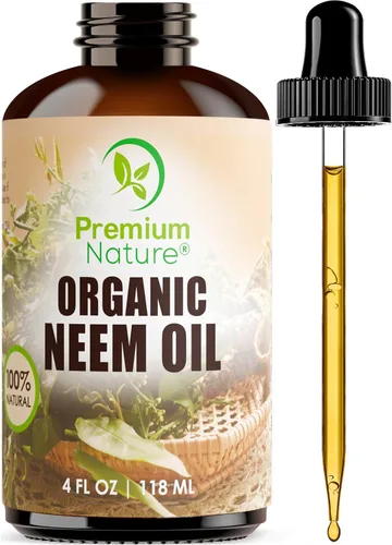 Aceite de neem orgánico para piel y cabello, 100% puro, prensado en frío para mezcla de aceites esenciales, aceites de neem para plantas, pastel de