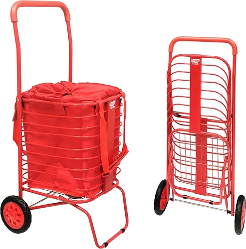 Miniatura 9 de Productos dbest - Carro de compras con ruedas para escaleras, plegable y compacto, con cesta de lavandería, carrito utilitario ligero y plegable