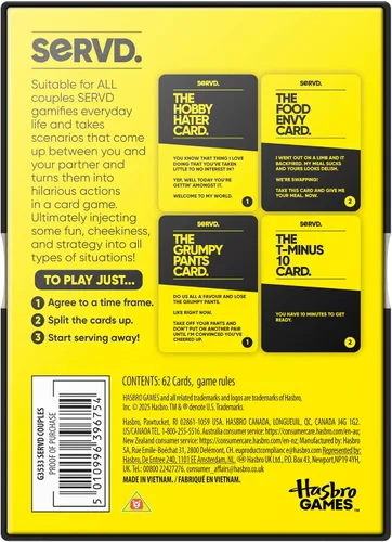 Miniatura 2 de SERVD Hasbro Games Juego de parejas – Divertido juego de cartas de la vida real para parejas – Regalos divertidos para aniversario, citas nocturnas