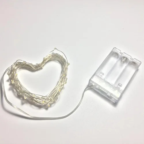 Miniatura 6 de Juego de 2 mini luces LED de hadas para interiores con temporizador, 6 horas encendidas/18 horas apagadas para decoración de bodas, fiestas
