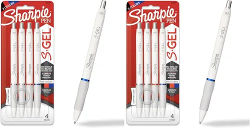 Miniatura 10 de Sharpie Bolígrafos S-Gel, punta media (0.028 in), colores de tinta surtidos, 8 unidades, ideales para escribir, diario, dibujar, colorear, tomar