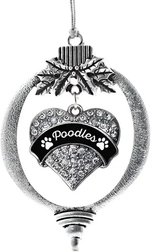Miniatura 134 de Inspired Silver Adornos festivos de dije de corazón pave de plata con circonitas cúbicas