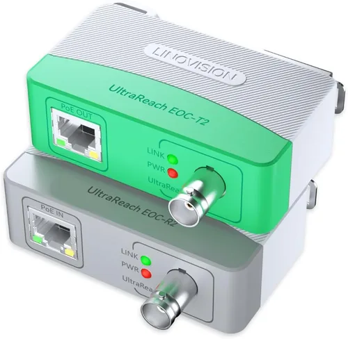 Miniatura 10 de 【Actualizado】LINOVISION POE sobre coaxial EOC convertidor IP sobre coaxial máximo 3000 pies de potencia y transmisión de datos sobre cable coaxial