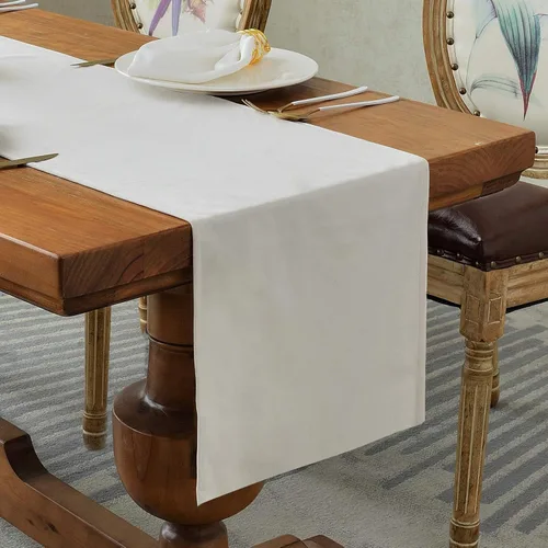 Miniatura 11 de BALCONY & FALCON Camino de mesa con borlas, lavable a máquina, caminos de mesa decorativos de lujo para el hogar para comedor, fiestas, banquetes