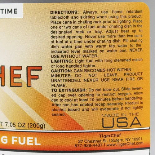 Miniatura 4 de TigerChef, latas de combustible en gel por rozamiento, metanol, Plateado, 2