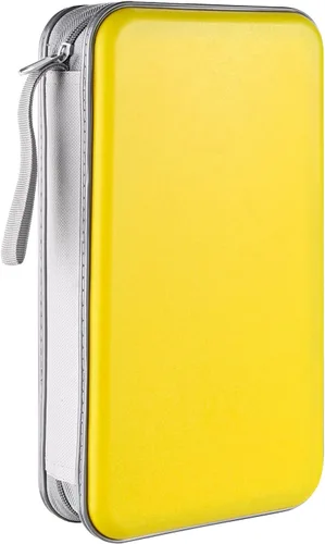 Miniatura 15 de LIOVODE Funda para DVD, estuche portátil para CD de capacidad para 96, organizador de cartera de DVD de plástico duro, organizador para coche CD