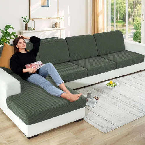 Miniatura 101 de YEMYHOM 【Liquidación】 Fundas Elásticas para Cojines de 1 Pieza, Fundas de Cojín de Asiento para Sofá y Silla, Funda Suave de Sofá de Repuesto