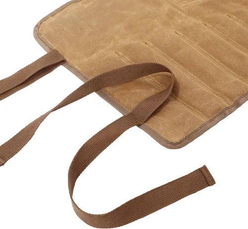 Miniatura 4 de Denifiter Bolsa enrollable de 20+4 bolsillos, bolsa enrollable para herramientas de mano, rollo de llave de lona encerada duradero de 16 onzas