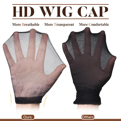 Miniatura 2 de MORGLES 20 gorras de peluca negras HD para hombres y mujeres, gorras de peluca de nailon elástico para encaje frontal