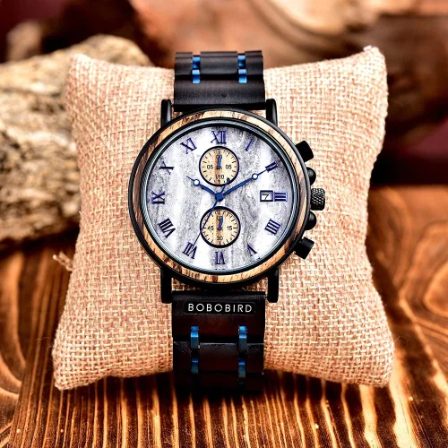 Miniatura 7 de 2win Relojes de madera grabados, regalos personalizados para hombres, marido, novio, mi hombre, prometido, padrino de boda, cumpleaños, Navidad