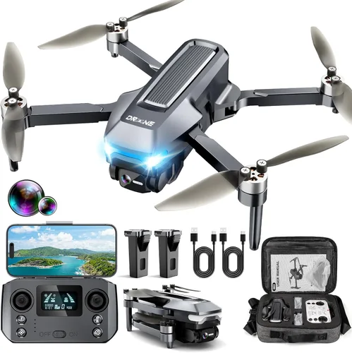 Miniatura 7 de Dron GPS con cámara, drones HD 2K para adultos, dron FPV plegable con GPS, retorno automático, seguimiento, vuelo circular, vuelo por puntos