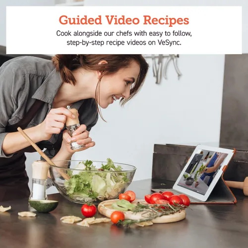 Miniatura 9 de COSORI Air Fryer - Horno tostador inteligente 11 en 1 de 5.8 cuartos de galón, libro de cocina de 100 recetas, más de 200 recetas en línea, control
