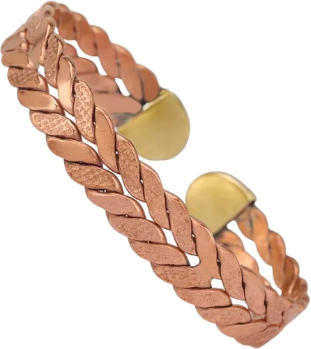 Miniatura 8 de Handmade Elegant Copper Bracelet for Women - Pure Copper Bracelet for Pain Relief and Stress Relief - Adjustable Entwisted Copper Bracelet to Fit